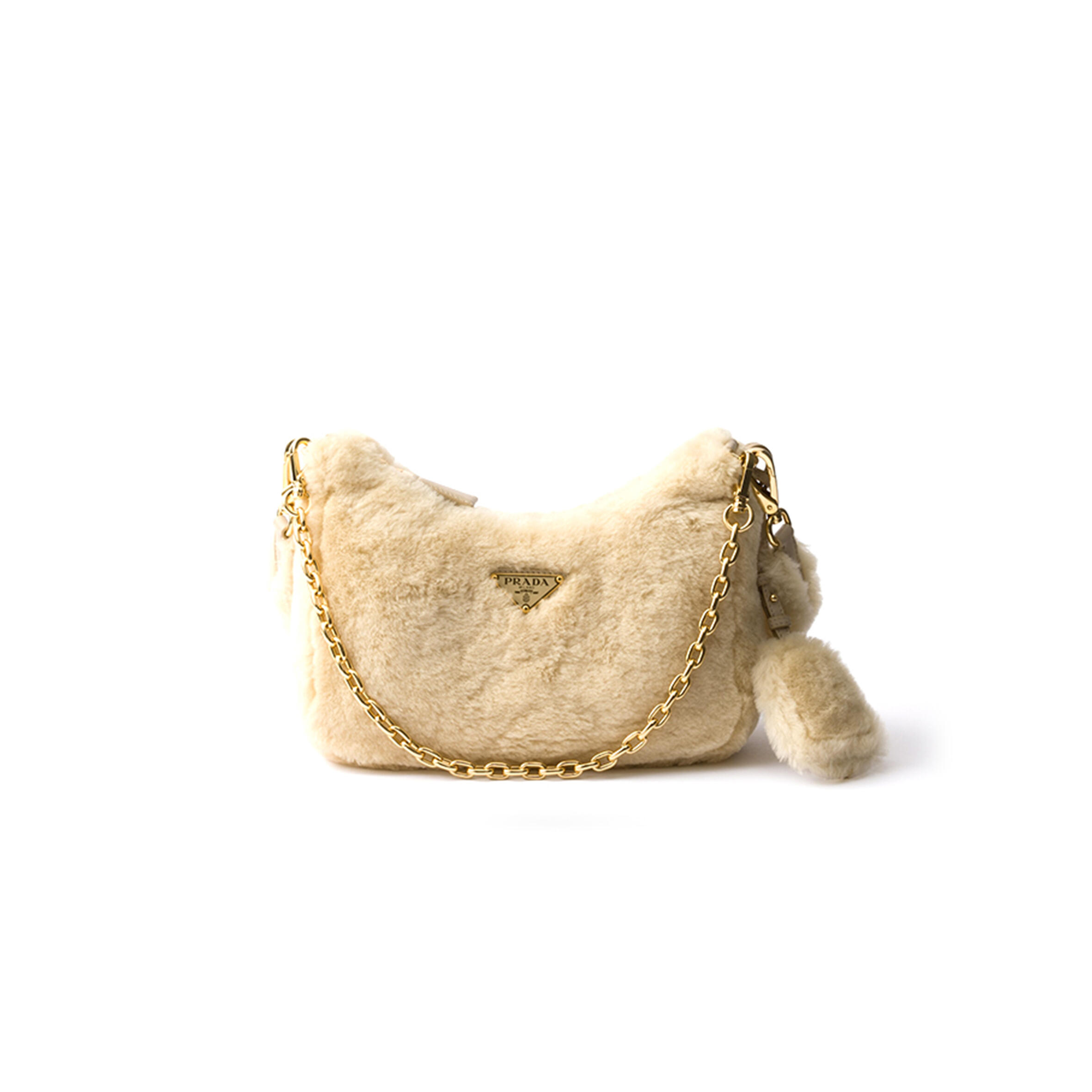 PRADA RE-EDITION MINI SHEARLING BAG 1BC204 (22*18*6cm) 